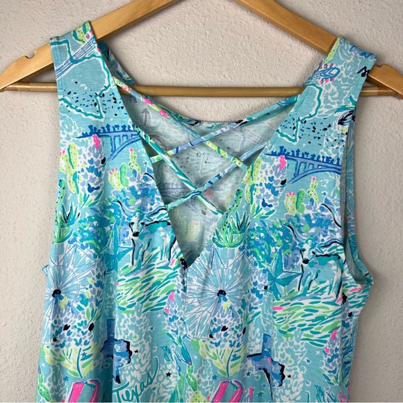 LIKE NWOT Lilly Pulitzer Kristen Swing Dress Lilly Loves Texas- Large - Picture 3 of 7